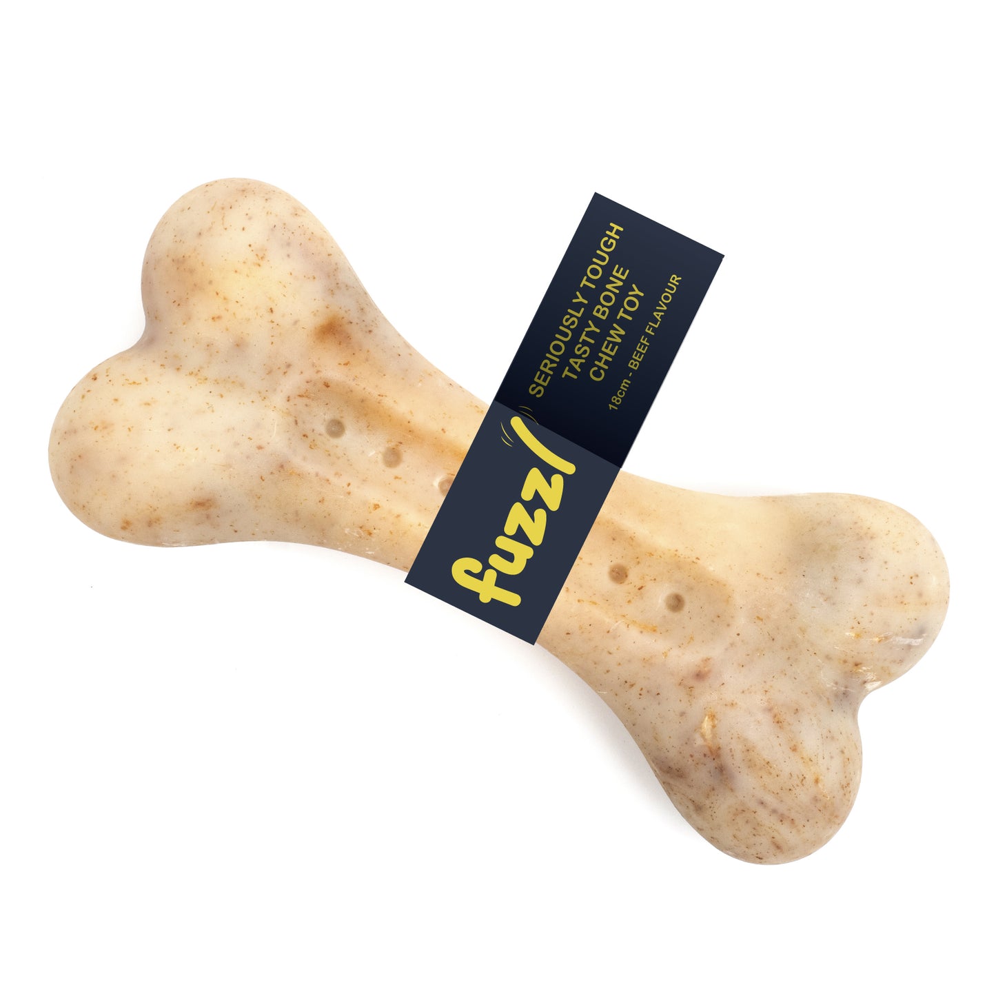 Fuzzl Seriously Tough Bone Beef Infused 18cm Nylon Dog Chew Toy – - Fuzzl Pet