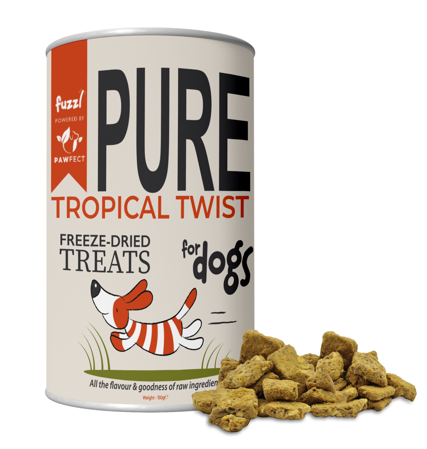 Fuzzl Pure Freeze Dried Chicken Breast Tropical Twist Dog Treats - Fuzzl Pet