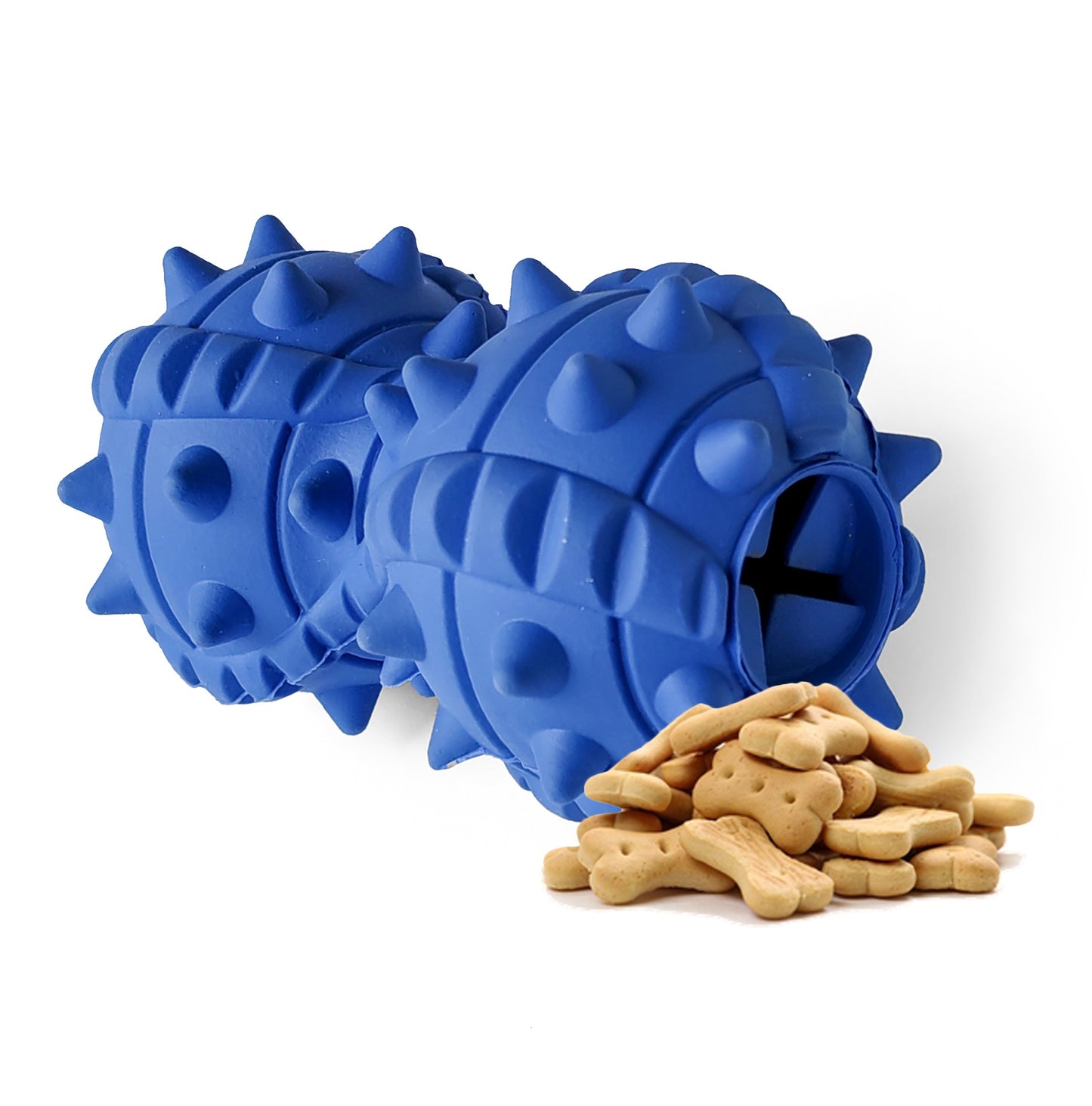 Fuzzl Dumbell Treat Dog Toy Eco Rubber Treat Toy Tough Dog Toy – - Fuzzl Pet