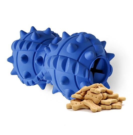 Fuzzl Dumbell Treat Dog Toy Eco Rubber Treat Toy Tough Dog Toy – - Fuzzl Pet