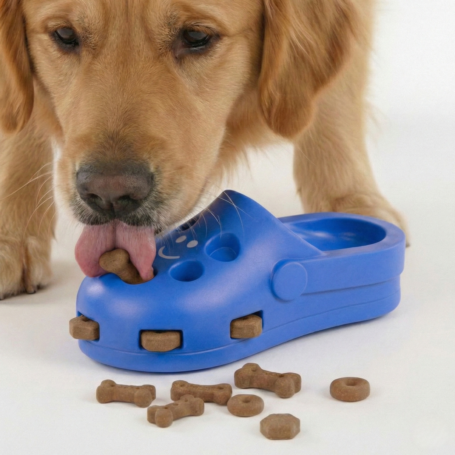 Fuzzl Clog Treat Toy | Rubber Blue – Durable Dog Toy