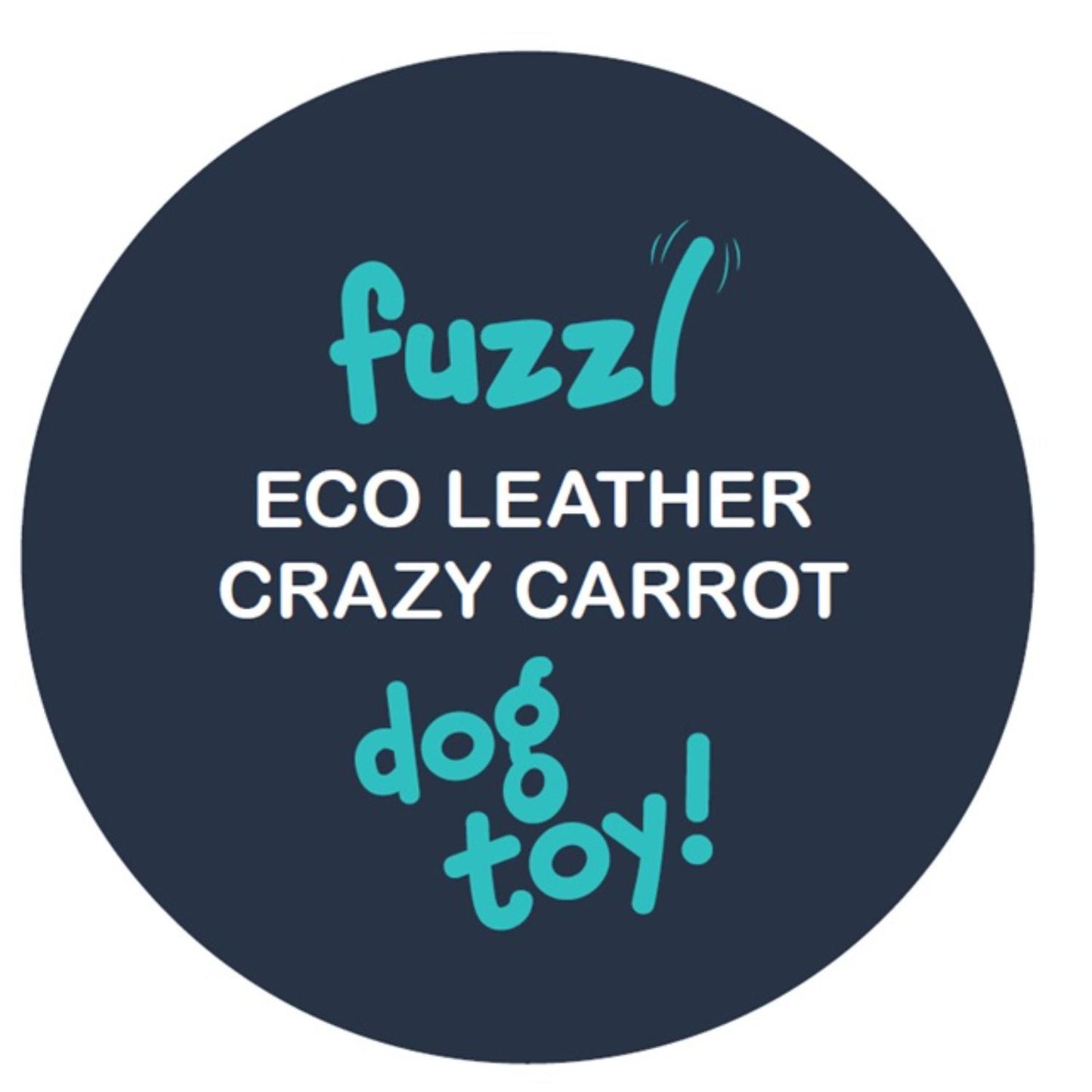 Fuzzl Eco Leather Crazy Carrot and Tough Dog Toy