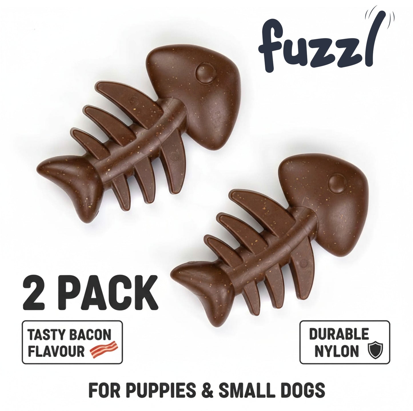 Fuzzl Puppy & Small Dog Chew Pack - Bacon β Durable Dog Toy - Fuzzl Pet