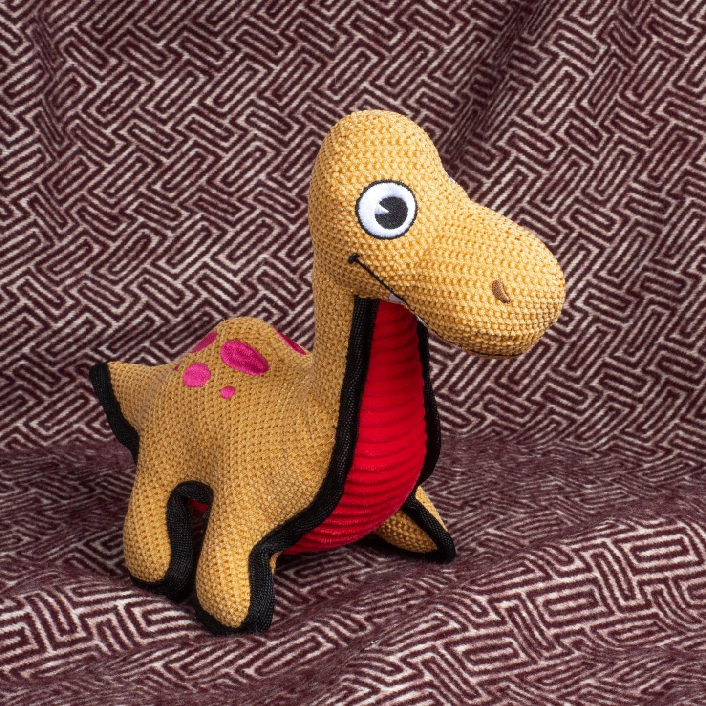 Fuzzl Dippy the Dino Tough Soft Dog Toy