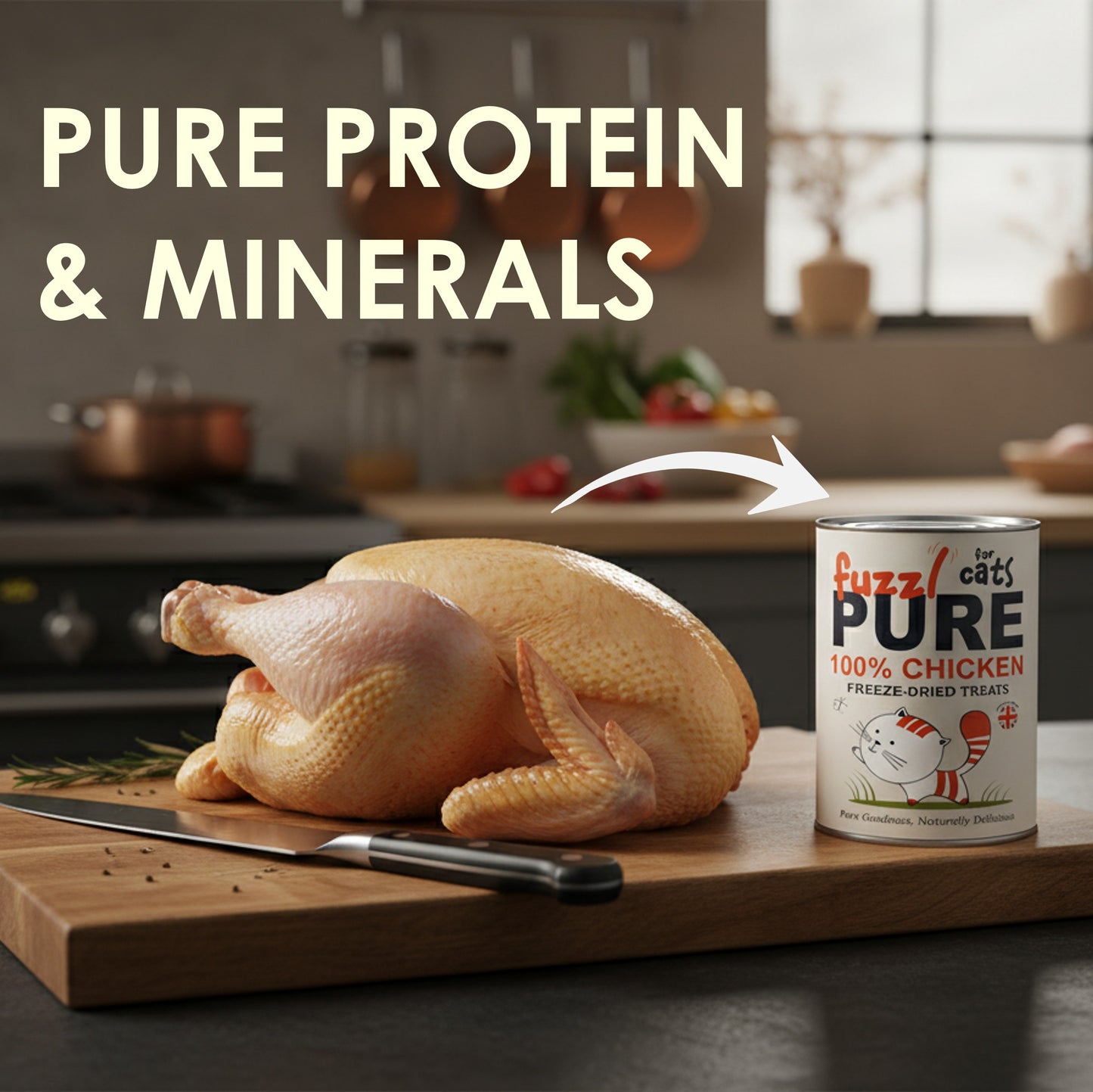 Fuzzl PURE Freeze Dried Chicken Breast - Cat - 200g tube