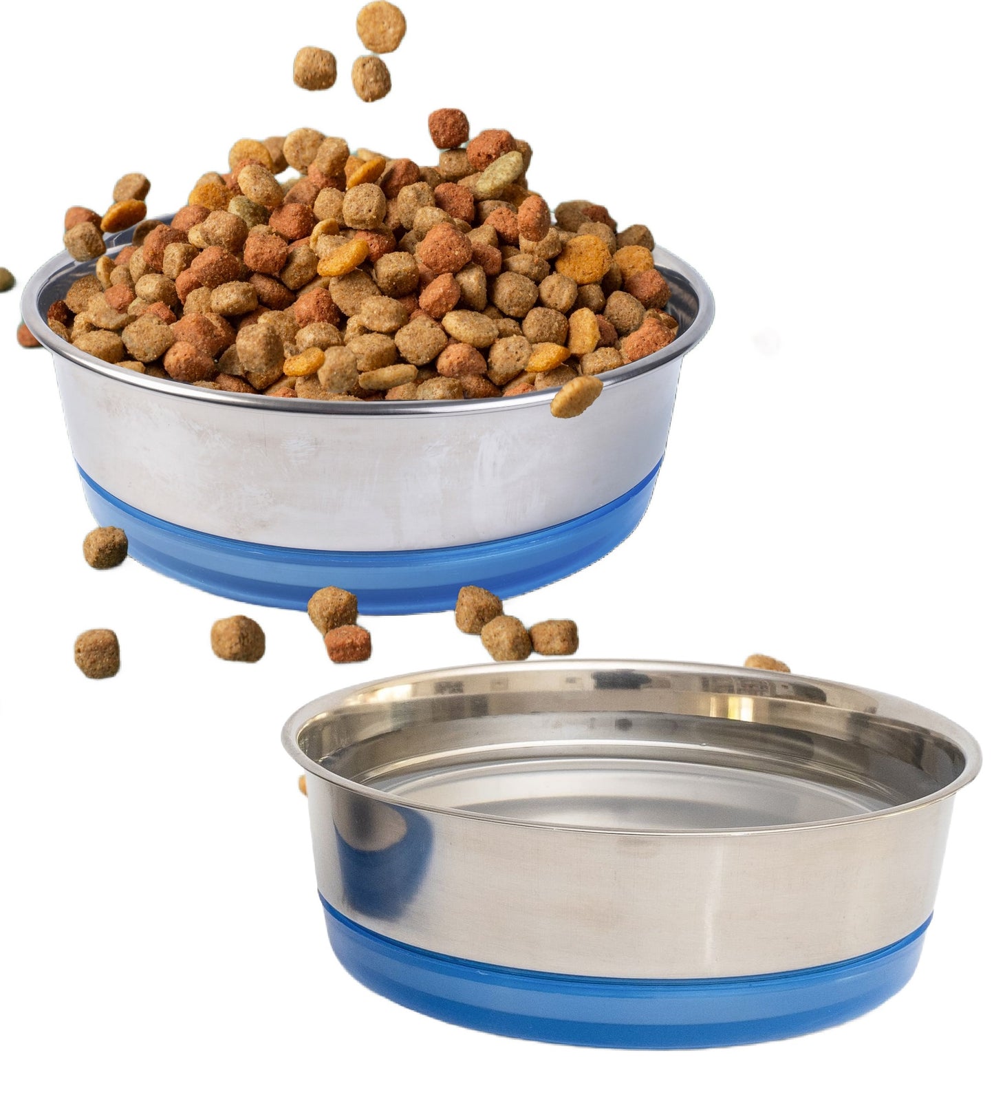 Fuzzl Stainless Steel Dog Bowls - 2 Pack 17cm (2 Pack) - Fuzzl Pet