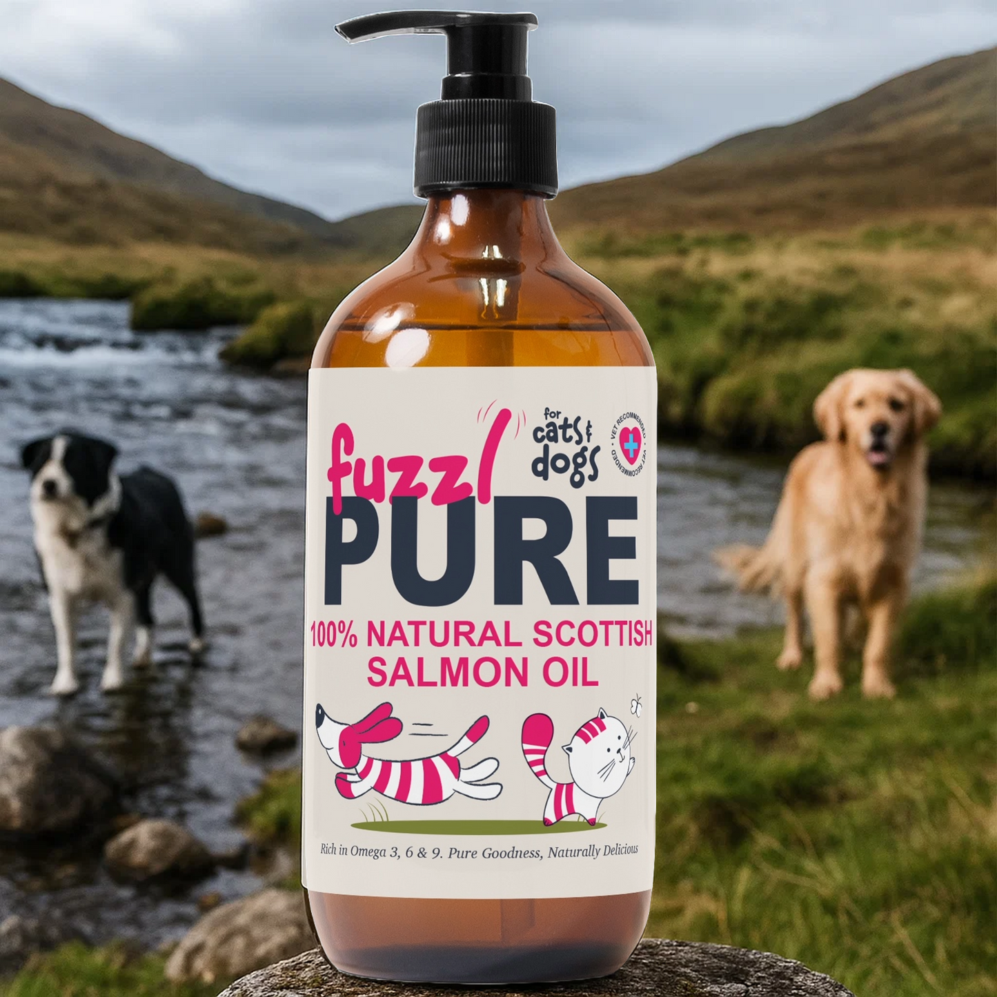 Fuzzl Scottish Salmon Oil for Dogs 500ml – Pure Cold Pressed