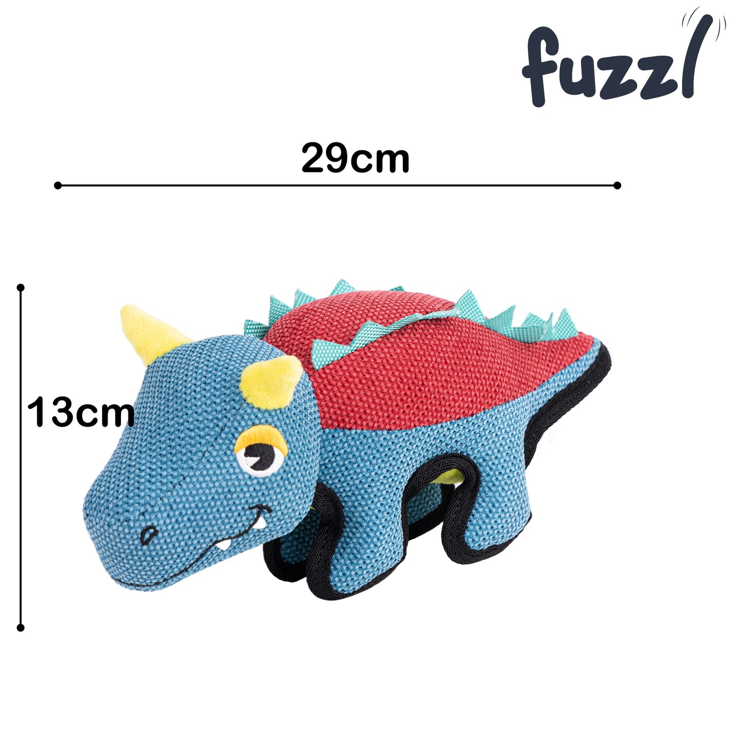 Fuzzl Spike the Dino Tough Soft Dog Toy