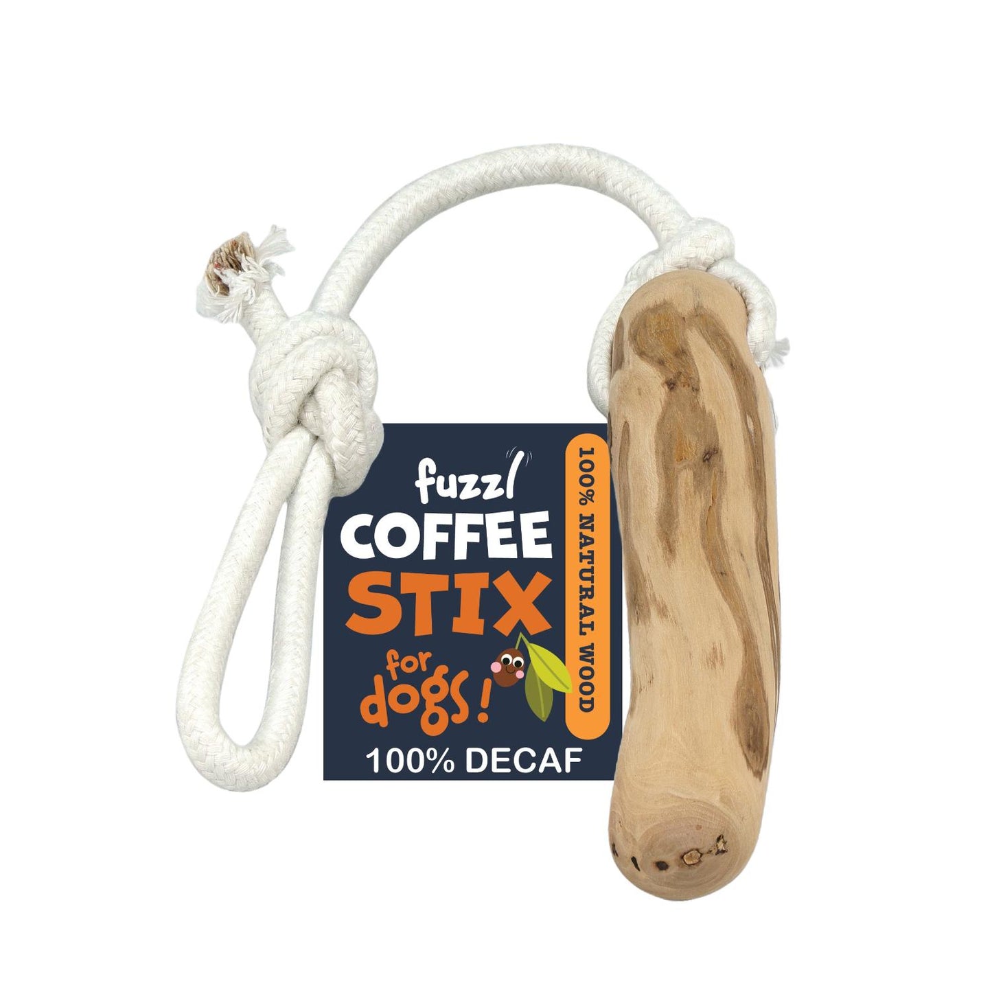 Fuzzl Coffee Stix & Rope Chuckn Dog Toy