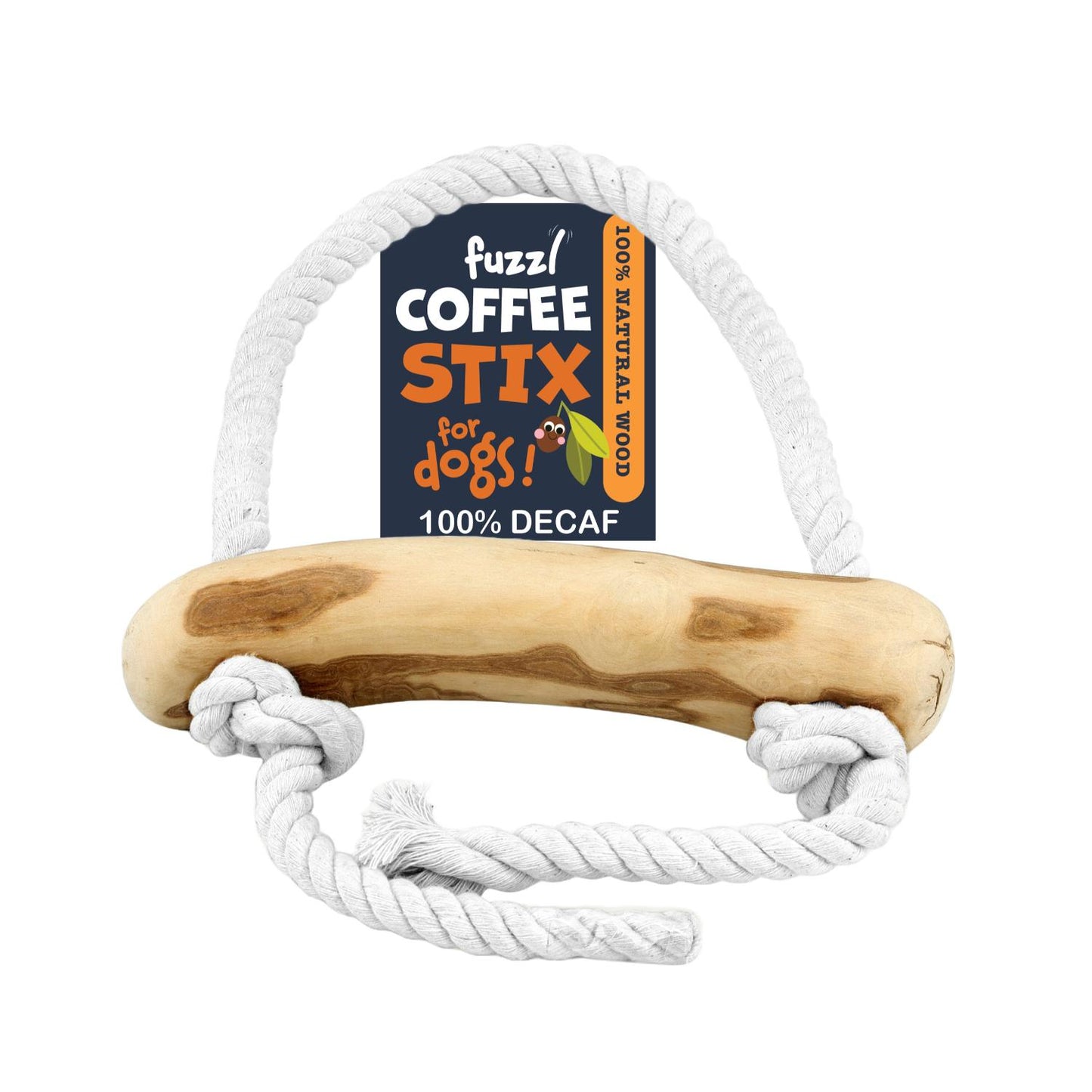 Fuzzl Coffee Stix & Rope Tug Dog Toy – Durable Dog Toy