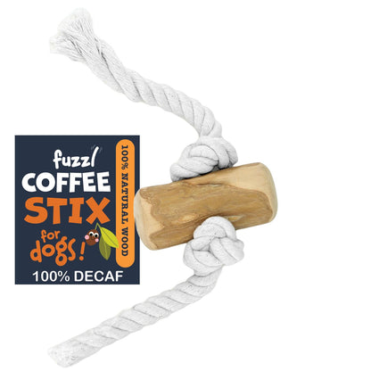 Fuzzl Coffee Stix & Rope Chew Dog Toy – Durable Dog Toy