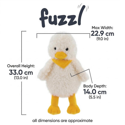 Fuzzl Cheeky Duck | Super Soft Large Plush Giggle Squeaker Toy