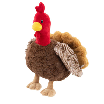 Fuzzl Sir Gobbles Turkey | Super Soft Plush Squeaky Dog Toy