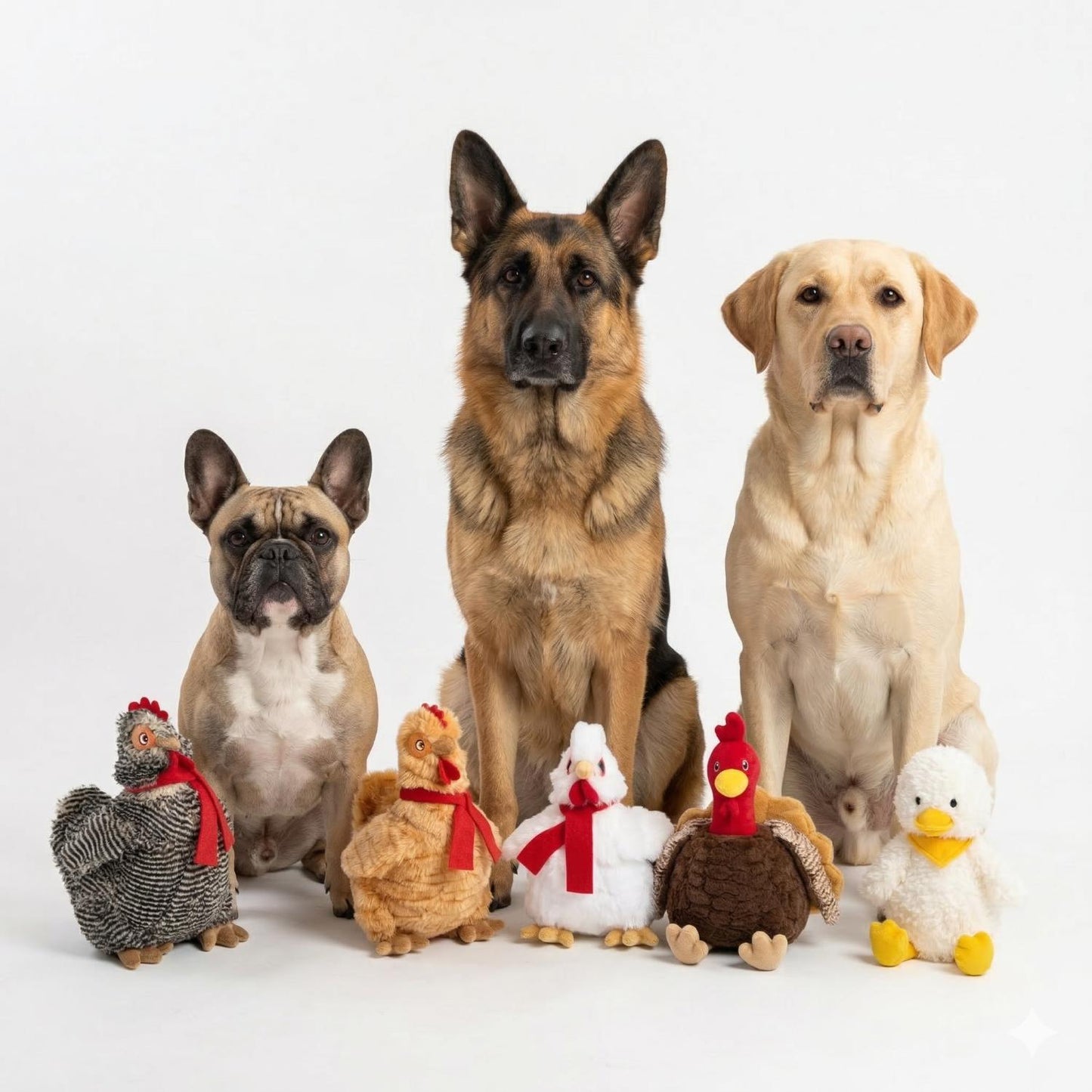 Fuzzl Cheeky Chicken Golden Brown | Super Soft Plush Squeaky Toy