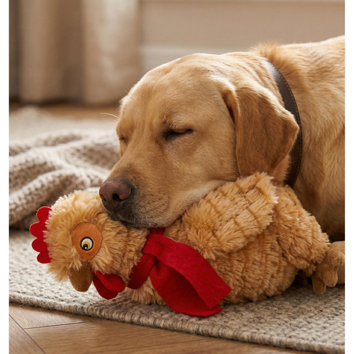 Fuzzl Cheeky Chicken Golden Brown | Super Soft Plush Squeaky Toy