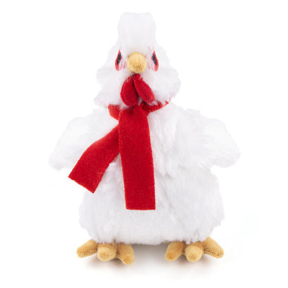 Fuzzl Cheeky Chicken Snow White | Super Soft Plush Squeaky Dog Toy