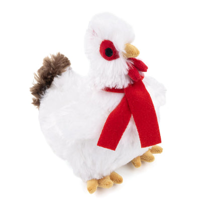 Fuzzl Cheeky Chicken Snow White | Super Soft Plush Squeaky Dog Toy