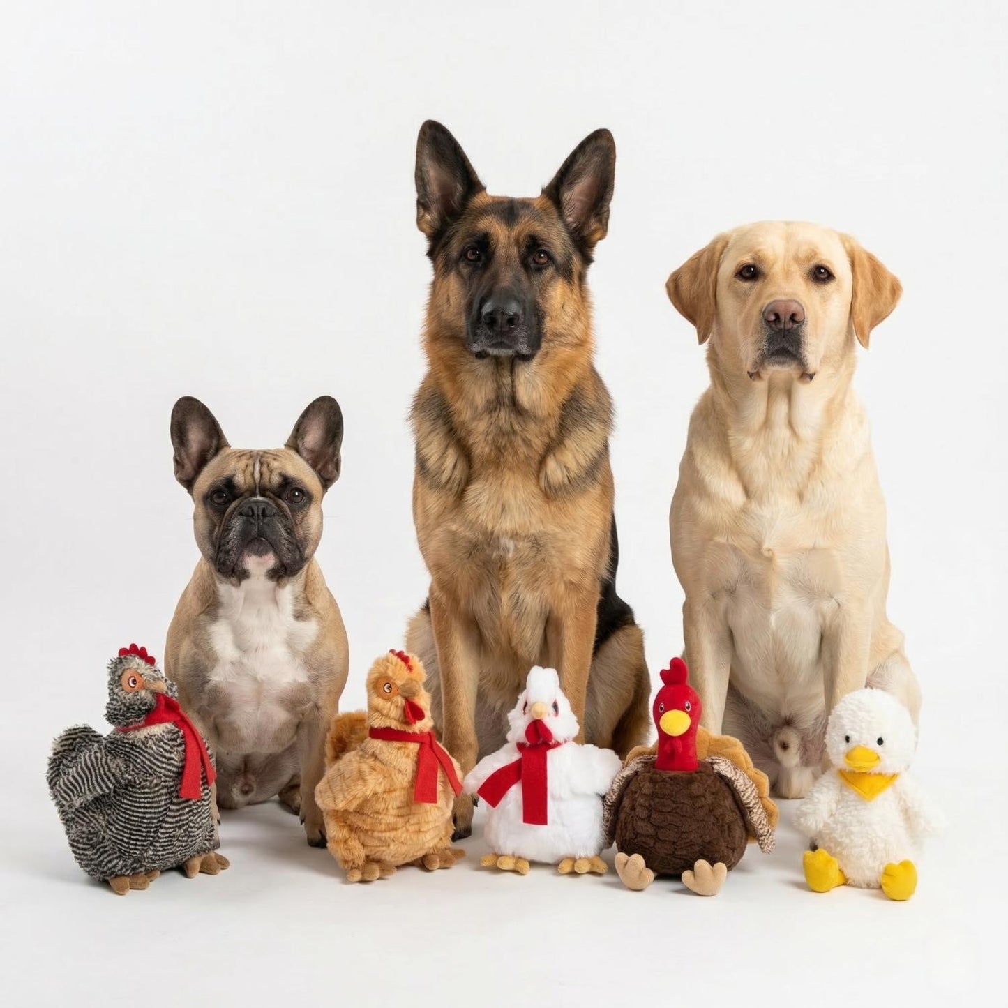 Fuzzl Cheeky Chicken Snow White | Super Soft Plush Squeaky Dog Toy