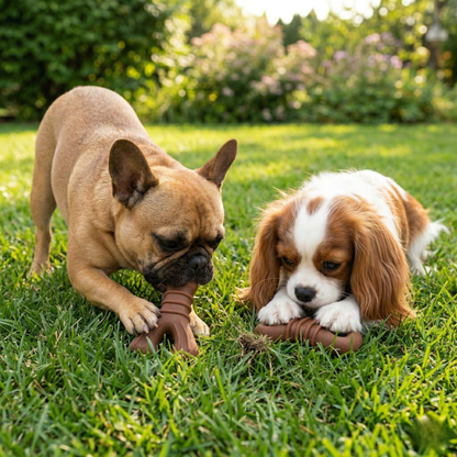 Fuzzl Puppy Chew Duo | Bacon Scented Wishbone & Ring Chew
