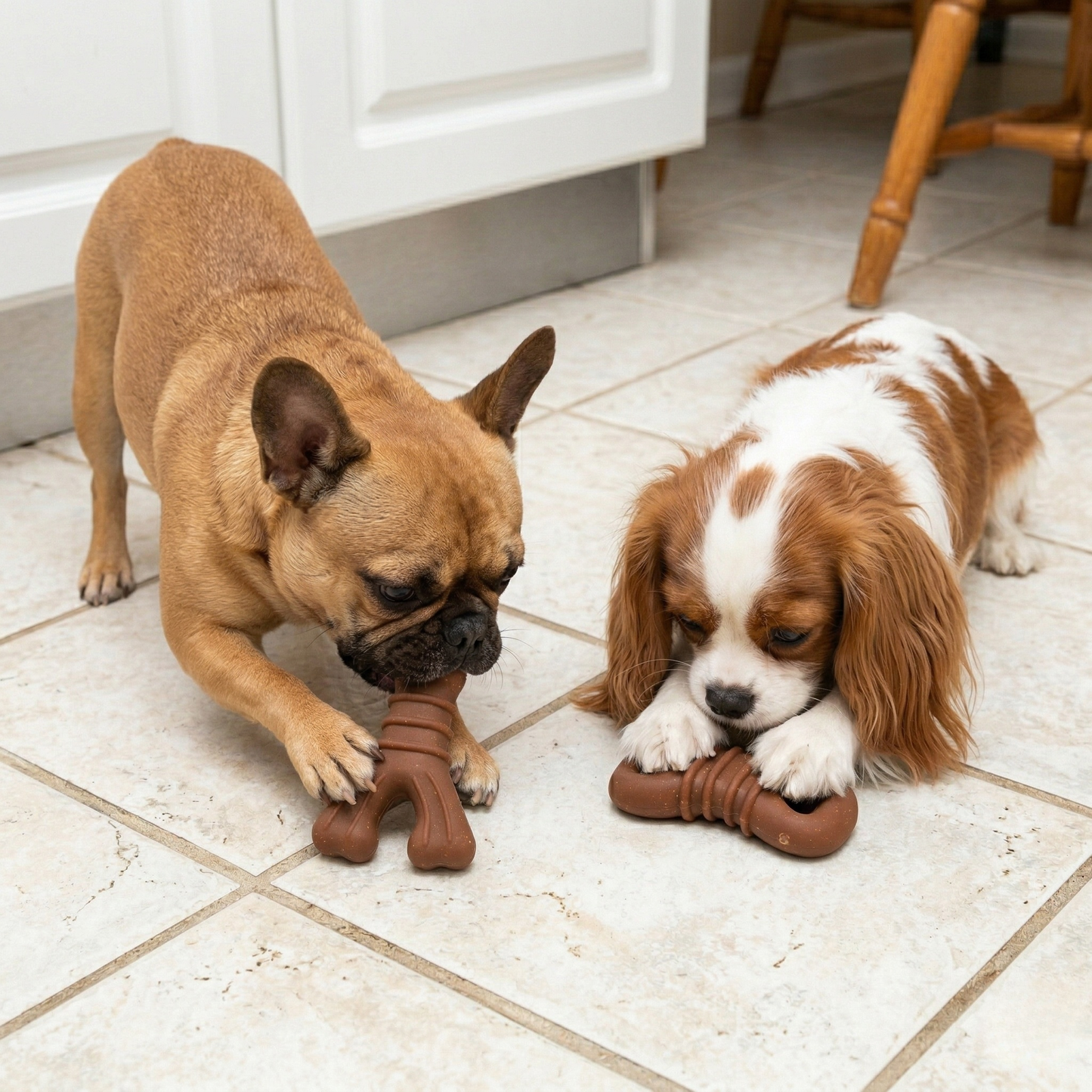 Fuzzl Puppy Chew Duo | Bacon Scented Wishbone & Ring Chew