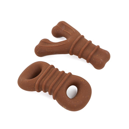 Fuzzl Puppy Chew Duo | Bacon Scented Wishbone & Ring Chew