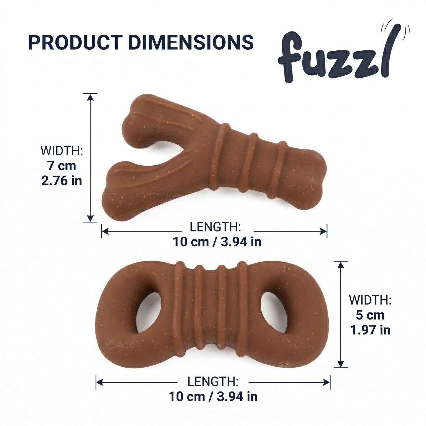 Fuzzl Puppy Chew Duo | Bacon Scented Wishbone & Ring Chew