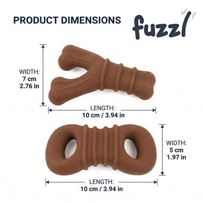 Fuzzl Puppy Chew Duo | Bacon Scented Wishbone & Ring Chew
