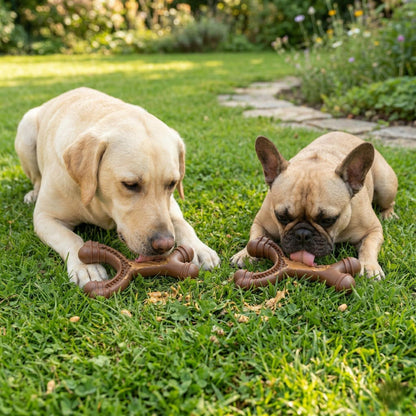 Fuzzl Fill-N-Chew | Bacon Scented Treat-Dispensing Wishbone