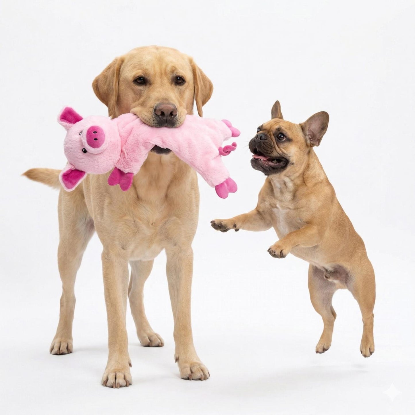Fuzzl Pickles Pig | Minimal Stuffing Crinkle & Squeak Dog Toy