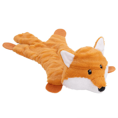 Fuzzl Freddy Fox | Low Stuffing Crinkle & Squeak Dog Toy