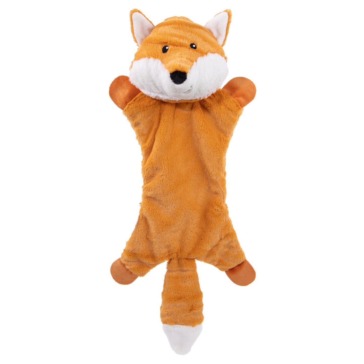 Fuzzl Freddy Fox | Low Stuffing Crinkle & Squeak Dog Toy