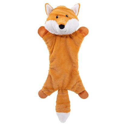 Fuzzl Freddy Fox | Low Stuffing Crinkle & Squeak Dog Toy