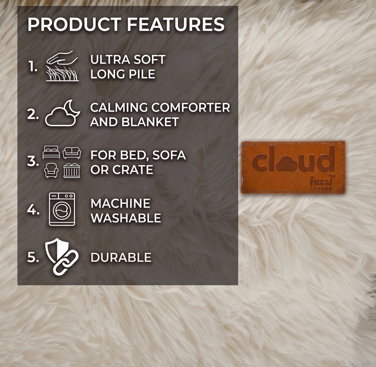 Fuzzl Cloud Blanket | Ultra Soft Calming Pet Blanket Cream 70x100cm