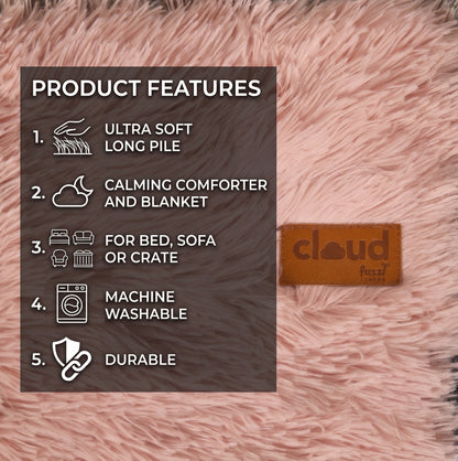 Fuzzl Cloud Comforter Blanket - 90 x 145cm Oversized - Blush Pink