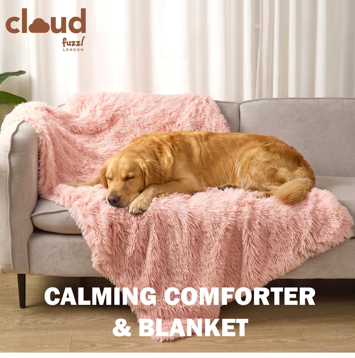 Fuzzl Cloud Comforter Blanket - 90 x 145cm Oversized - Blush Pink