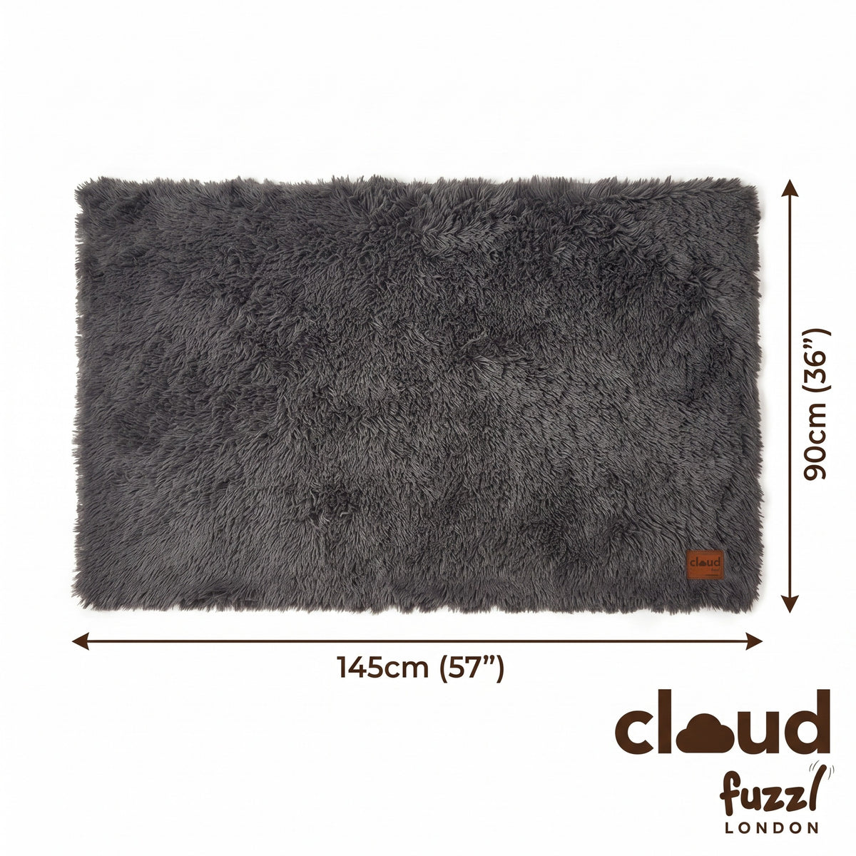 Fuzzl Cloud Comforter Blanket - 90 x 145cm Oversized - Charcoal