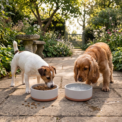 Fuzzl Titan Bamboo Dog Bowl | Ultra-Grip Non-Slip | Terracotta 18cm