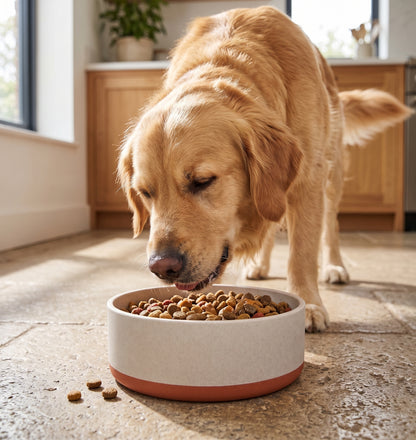 Fuzzl Titan Bamboo Dog Bowl | Ultra-Grip Non-Slip | Terracotta 22cm