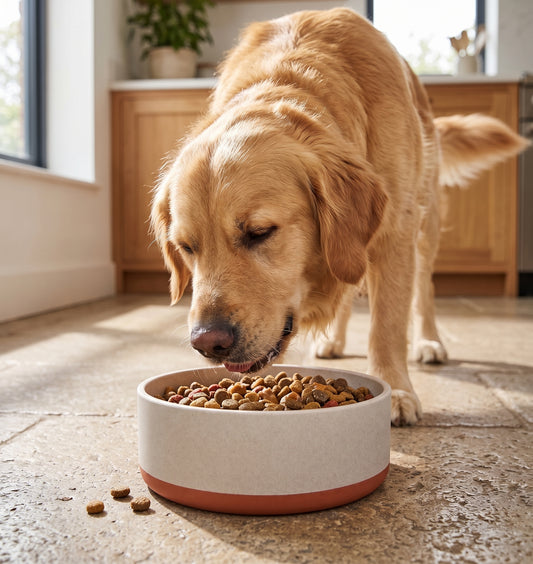 Fuzzl Titan Bamboo Dog Bowl | Ultra-Grip Non-Slip | Terracotta 22cm