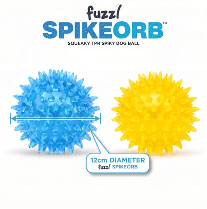 Fuzzl SpikeOrb Jumbo Squeaky Ball | 4 Pack 12cm – Dog Toy