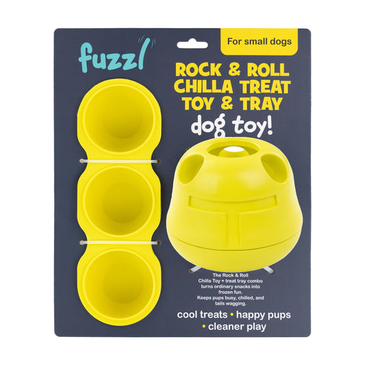 Fuzzl Rock & Roll Chilla Dog Toy & Moulds | Small/Medium | Blue