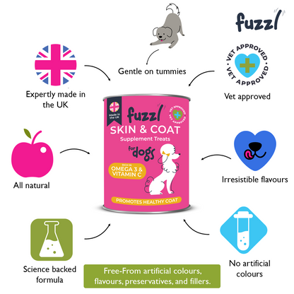 Fuzzl Itchy Skin & Coat Supplement Max Strength 30 Treats - Fuzzl Pet