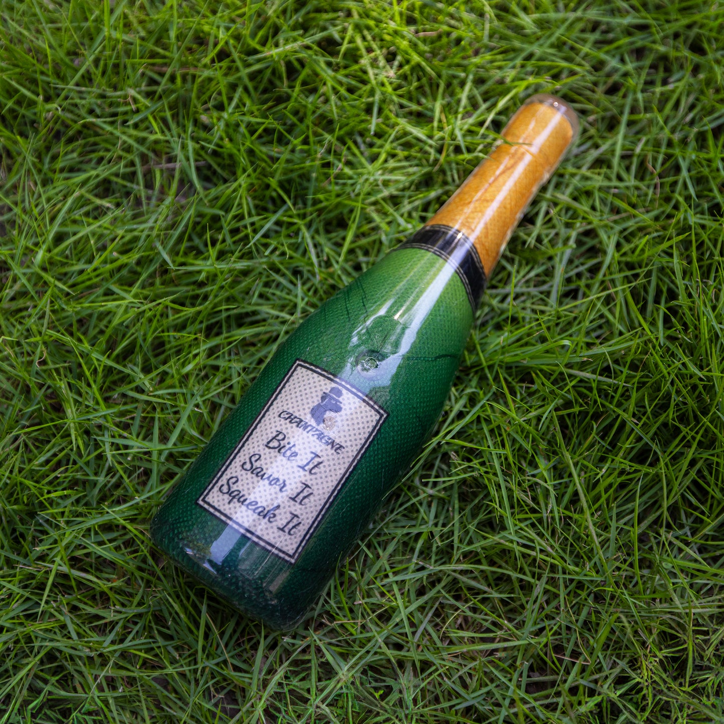 Fuzzl TPR Champagne Bottle Rubber Dog Toy – Durable Chew & Tug Toy - Fuzzl Pet