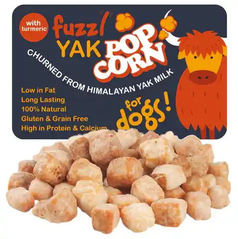 Fuzzl Yak Popcorn Large Pack Himalayan Yak Bites for Dogs with