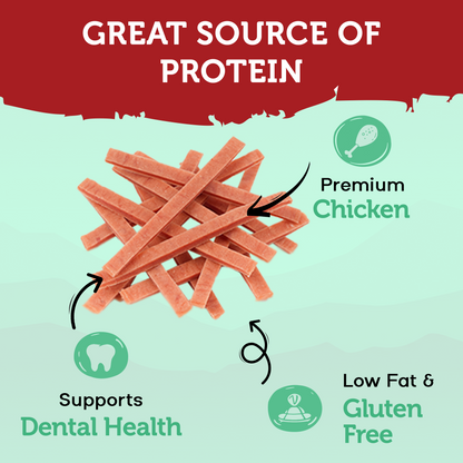 Fuzzl Prime Cuts Natural Chicken Strip Dog Treats | 5x200g Pack - Fuzzl Pet