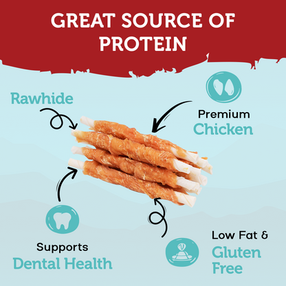 Fuzzl Prime Cuts Chicken Twists Dog Treats | 2x200g Value Pack - Fuzzl Pet