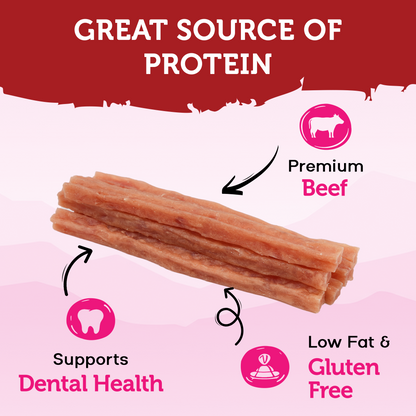 Fuzzl Prime Cuts Natural Beef Fillet Dog Treats | 5x200g Pack - Fuzzl Pet