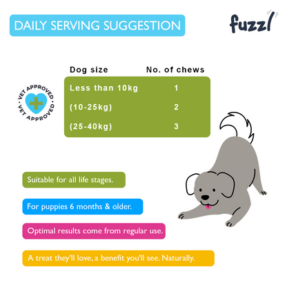 Fuzzl Joint Care Supplement Chews Max Strength - Hip and Joint Aid - Fuzzl Pet