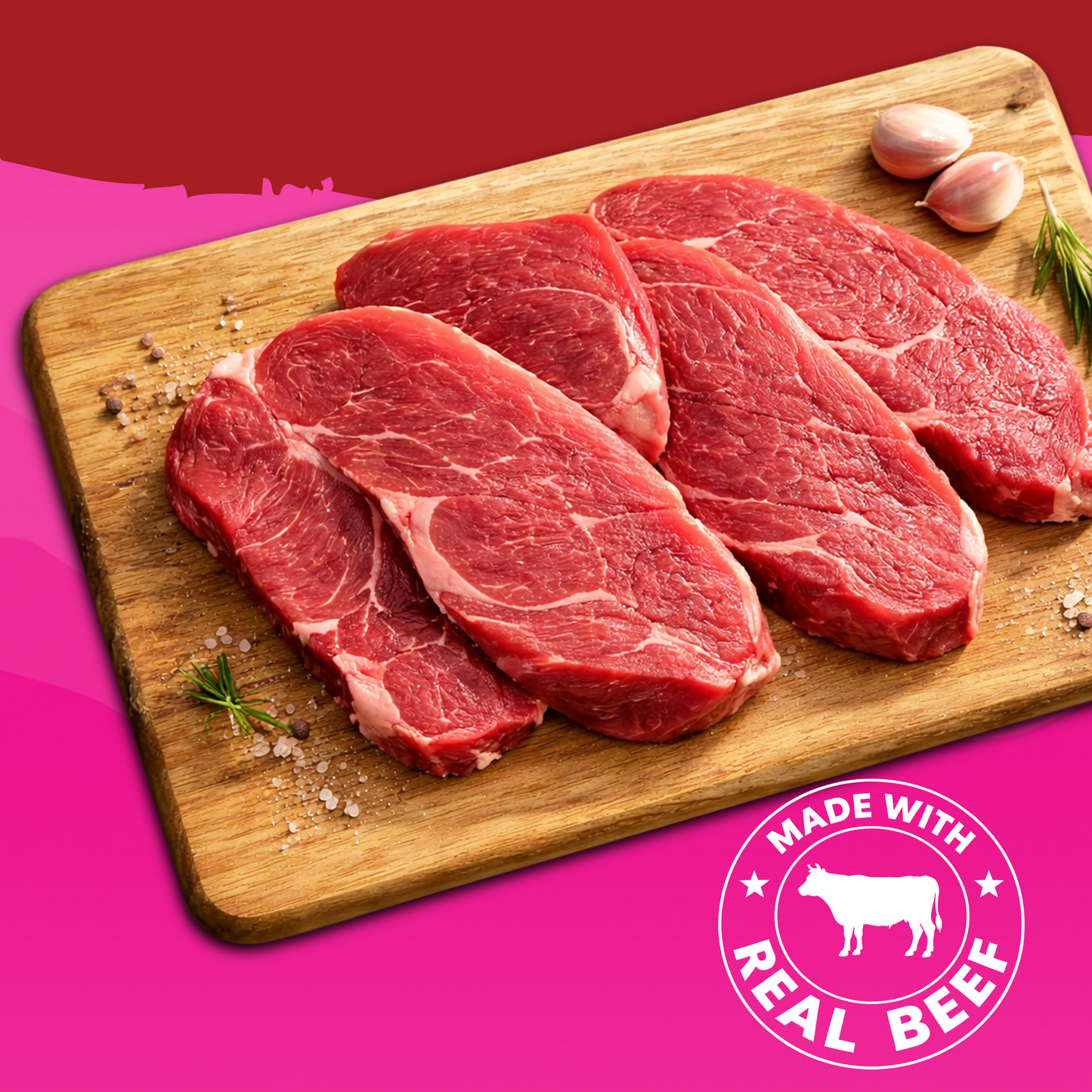 Fuzzl Prime Cuts Natural Beef Fillet Dog Treats | 5x200g Pack - Fuzzl Pet