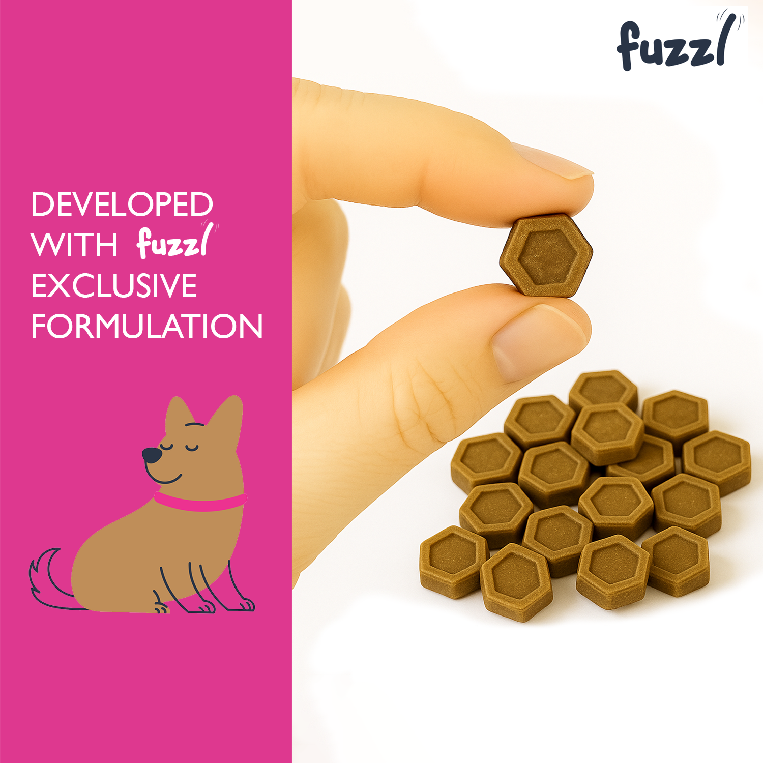 Fuzzl Calming Supplement Treats - Reduce Stress, Fear, barking, - Fuzzl Pet